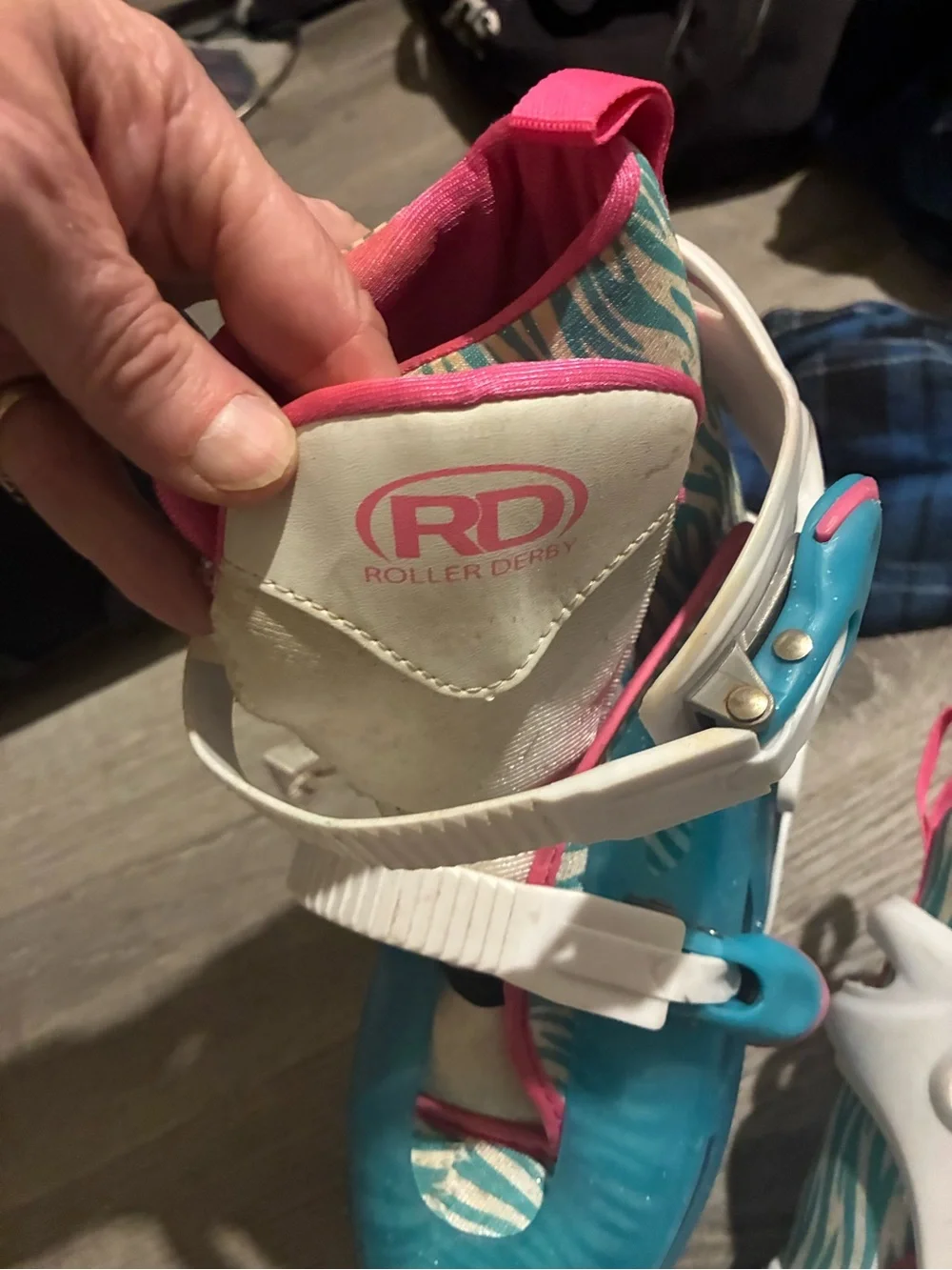 Adjustable Kids Inline Skates – Teal & Pink size 3-6